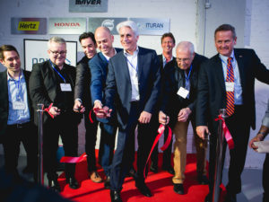 Group of men opening at the opening of DRIVE Innovation Center