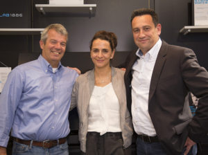 (L-R) Dr Klaus Dibbern, founder flinc, Susanne Hahn, head of Lab1886 and Jörg Lamparter, head of Mobility Services