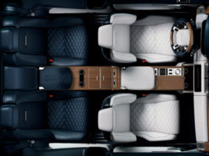 The sole image of the Range Rover SV Coupé shows the "supremely refined" interior.