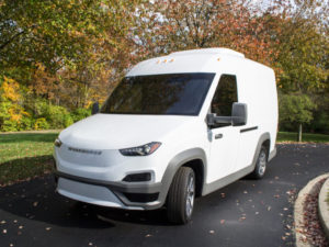 Workhorse's N-GEN electric delivery van has an all-electric range of 100 miles, with optional range extender and unmanned package delivery drone